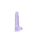RealRock - realistični dildo - prozoren lila - 15 cm