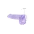 RealRock - realistični dildo - prozoren lila - 15 cm