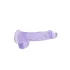 RealRock - realistični dildo - prozoren lila - 15 cm