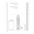 RealRock - prozoren realistični dildo - 15 cm