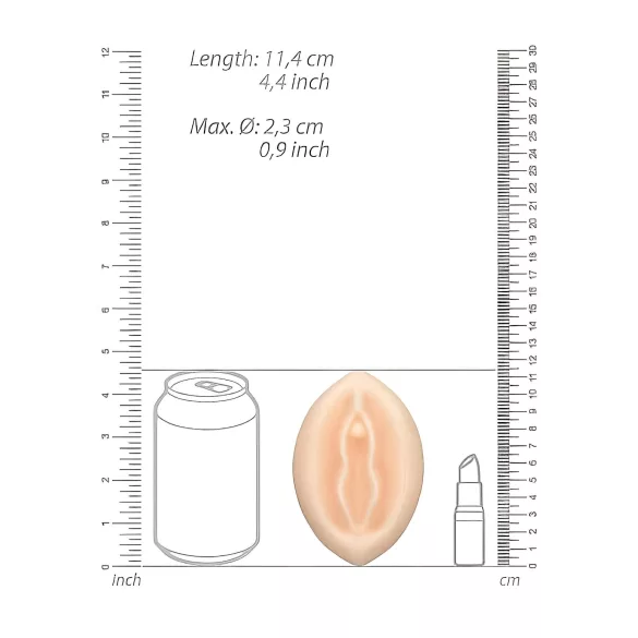 Pussy - milo v obliki vagine - naravno - 140g