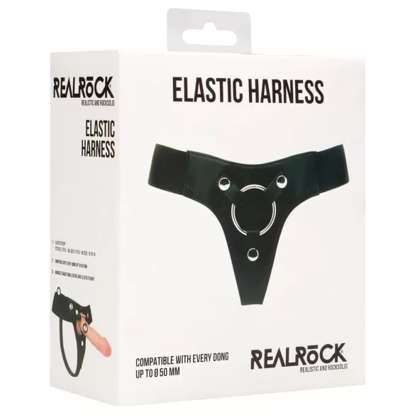 RealRock - elastični jermen za pripenjanje - črn
