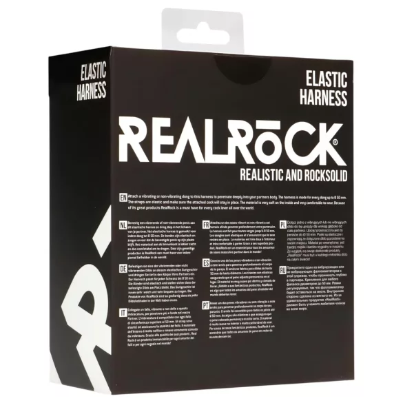 RealRock - elastični jermen za pripenjanje - črn