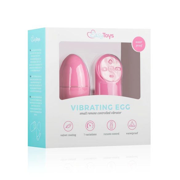 Easytoys - 7-stopinjski radijski vibracijski jajček (roza)