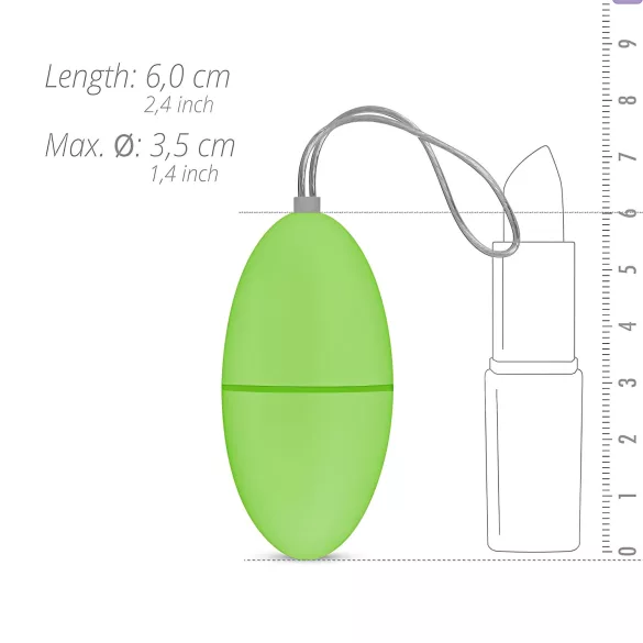 Easytoys - 7-ritmično vibracijsko jajce z daljinskim (zeleno)