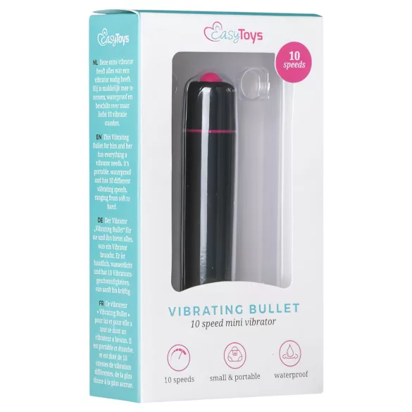 EasyToys Bullet - palični vibrator (črn)