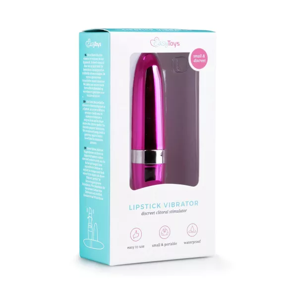 Easytoys - mini vibracijski stimulator - vodoodporen, roza, šminka oblike