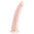 Easytoys - 100% silikonski dildo s priseskom (21 cm) - naravno