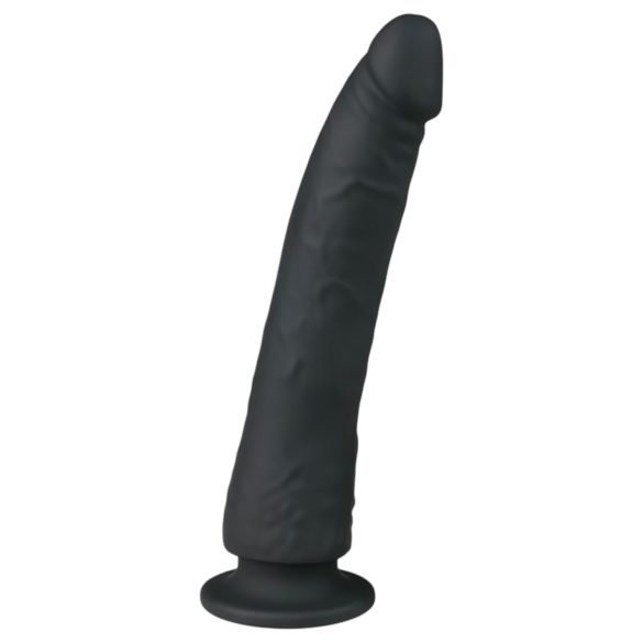 Easytoys - dildo s priseskom - 100% silikon - 21 cm - črna