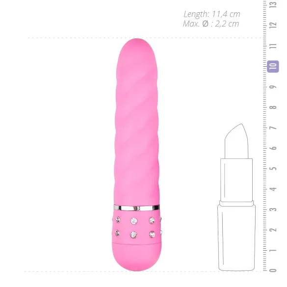 Easytoys Diamond - vibrator v obliki spirale - roza