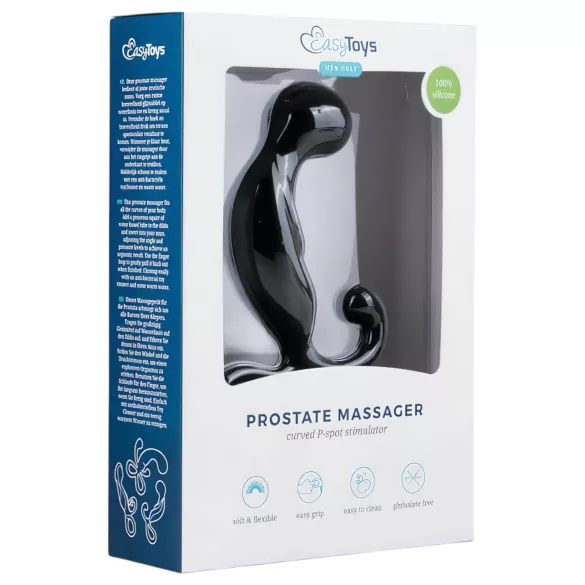 EasyToys - masažer prostate - dildo za prostato - črna