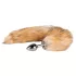 Easytoys Fox NO1 - kovinski analni čep z lisjim repom - srebrno-rdeč