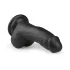 Easytoys - dildo s testisi in priseskom - 15 cm - črna