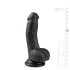 Easytoys - dildo s testisi in priseskom - 15 cm - črna