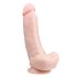 Easytoys - dildo s prisesko, z modi (20 cm) - naravna barva