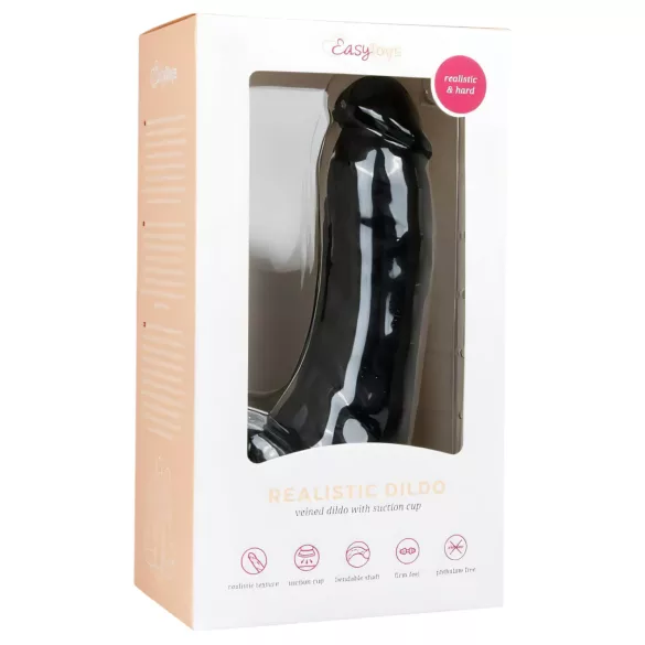 Easytoys - dildo s priseskom in modom - 20 cm - črn