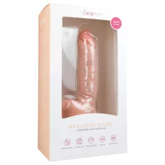   Easytoys - dildo s priseskom in testisi - 22,5 cm - naravna barva