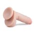 Easytoys - dildo s priseskom in testisi - 22,5 cm - naravna barva