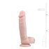 Easytoys - dildo s priseskom in testisi - 22,5 cm - naravna barva