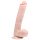 Easytoys - Veliki dildo s priseskom in testisi (26,5 cm) - naravno