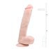 Easytoys - Veliki dildo s priseskom in testisi (26,5 cm) - naravno