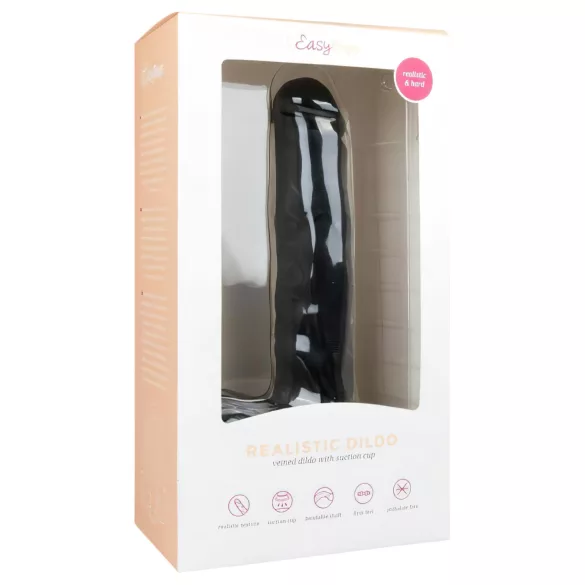 Easytoys - dildo s priseskom in modom - velik 26,5 cm - črn