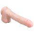 Easytoys - Veliki dildo s priseskom in modi (29,5 cm) - naravno