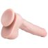 Easytoys - Veliki dildo s priseskom in modi (29,5 cm) - naravno