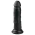 Easytoys - realistični dildo s priseskom - 15,5 cm - črn