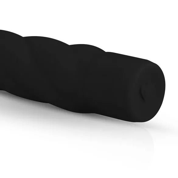 Easytoys - vibracijski dildo - močne vibracije - silikonski črn