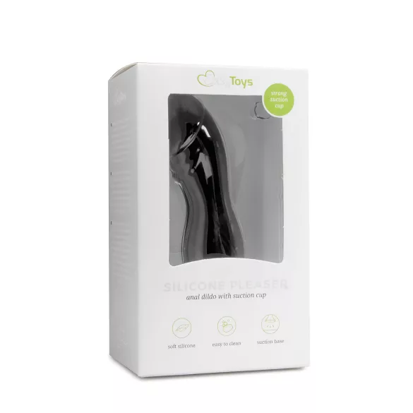 Easytoys - dildo z glavico in priseskom - črna