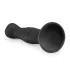 Easytoys - analni dildo z oprijemom - rebrast - 14 cm - črna