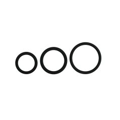   Easytoys - set silikonskih erekcijskih obročkov - 3 kosi - črna