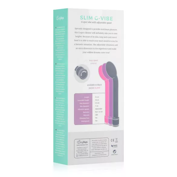 Easytoys - vibrator za G-točko - tanek - roza