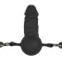 EasyToys - gag z notranjim dildom (črn)
