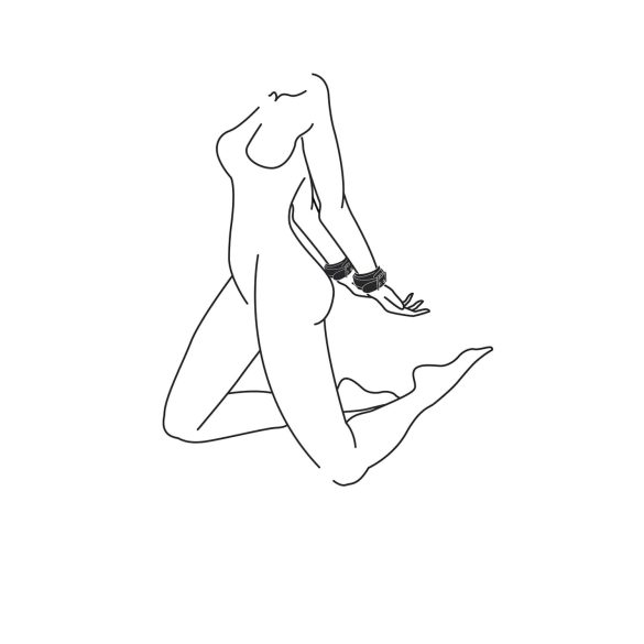 Easytoys - zapestne lisice - umetno usnje - črne