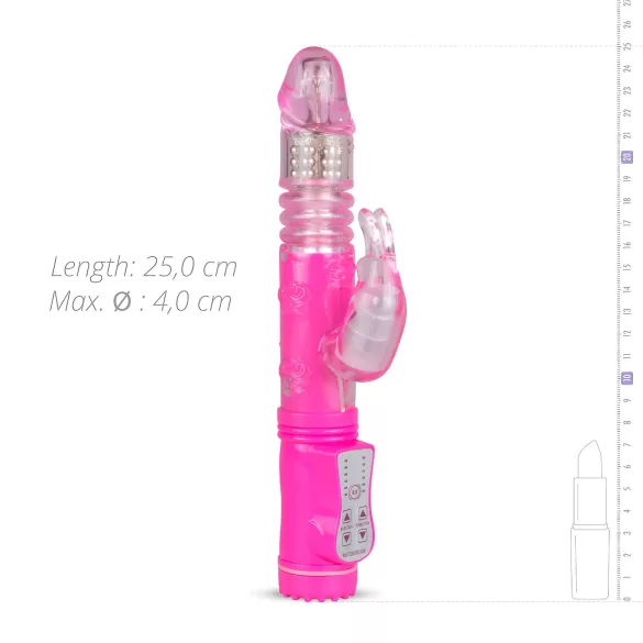 EasyToys Bunny - sunčasti vibrator (roza)