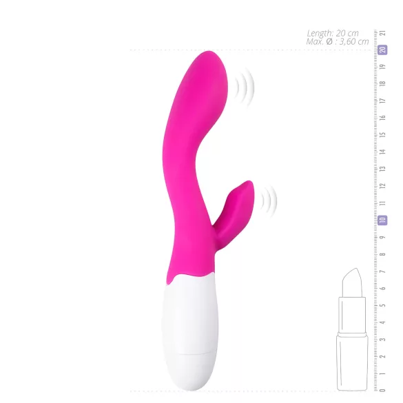 Easytoys Lily - vibrator za klitoris z ročajem - roza