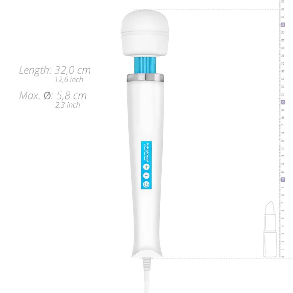 MyMagicWand - vibrator maser za telo - močan - bel/moder