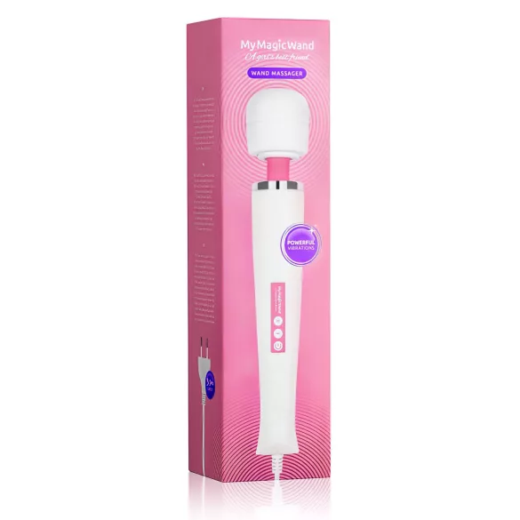 MyMagicWand - masažni vibrator za telo - močan - bela/roza