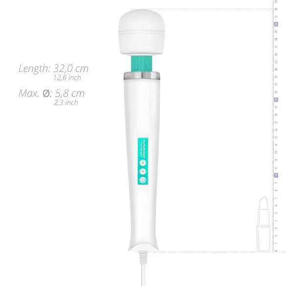 MyMagicWand - močan masažni vibrator - bela-turkizna