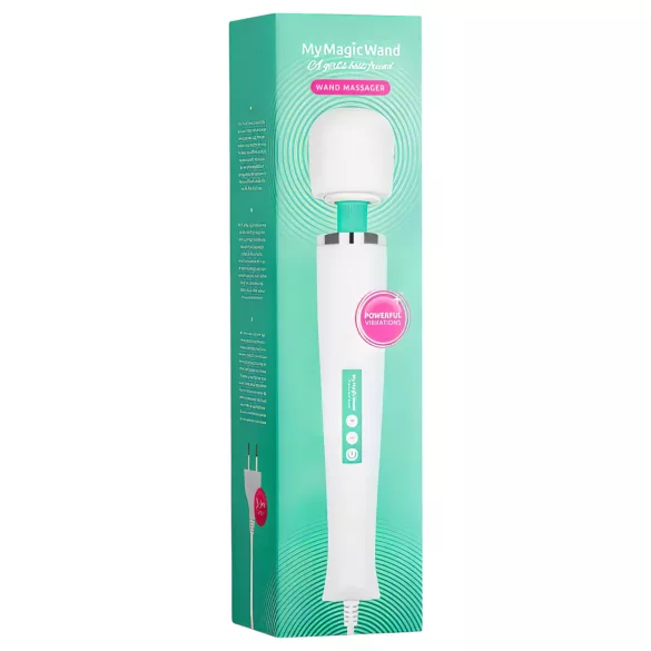 MyMagicWand - močan masažni vibrator - bela-turkizna