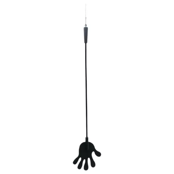 Rimba - bič za spanking s silikonsko roko - črna - 40 cm