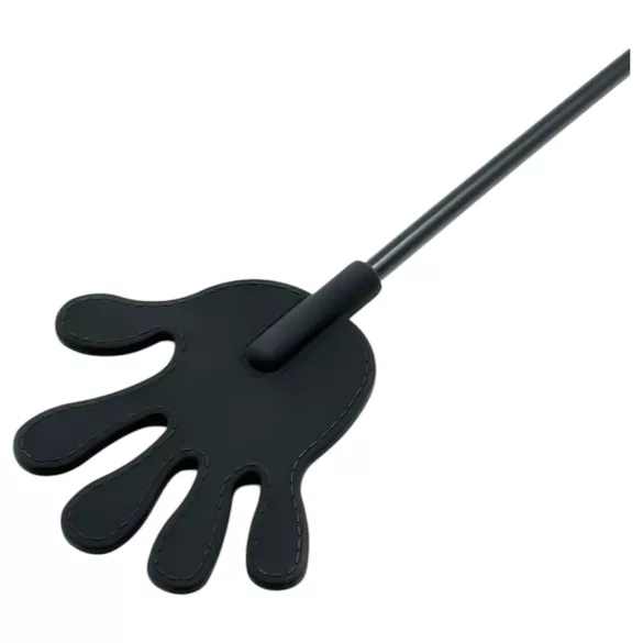 Rimba - bič za spanking s silikonsko roko - črna - 40 cm