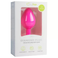 Easytoys - analni čep s kristalom - srednji - roza