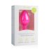 Easytoys Diamond - analni čep z belim draguljem (srednji) - roza