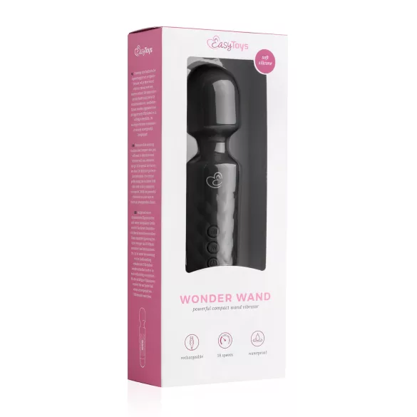 EasyToys - mini masažni vibrator - polnilni - črna