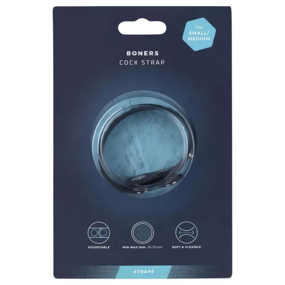 Boners - nastavljiv penis obroč S/M - siva