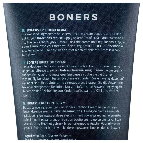 Boners - stimulativna krema za erekcijo za moške - 100 ml