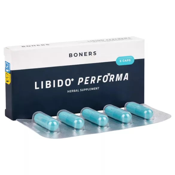 Boners Libido Performa - prehransko dopolnilo v kapsulah za moške (5 kosov)